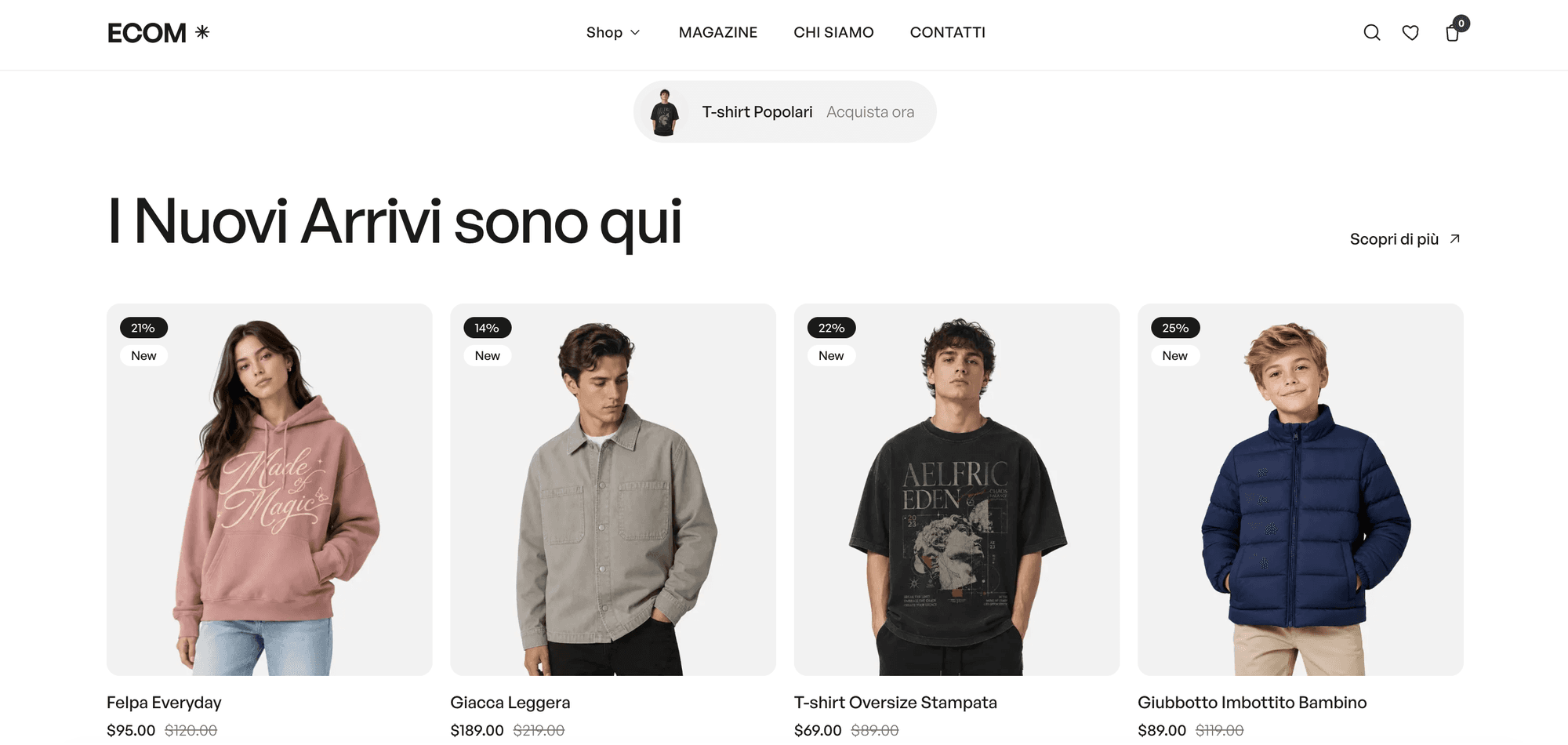 Ecom — Nuovi arrivi