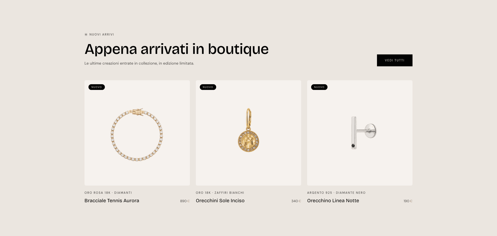 Jewel — Nuovi arrivi
