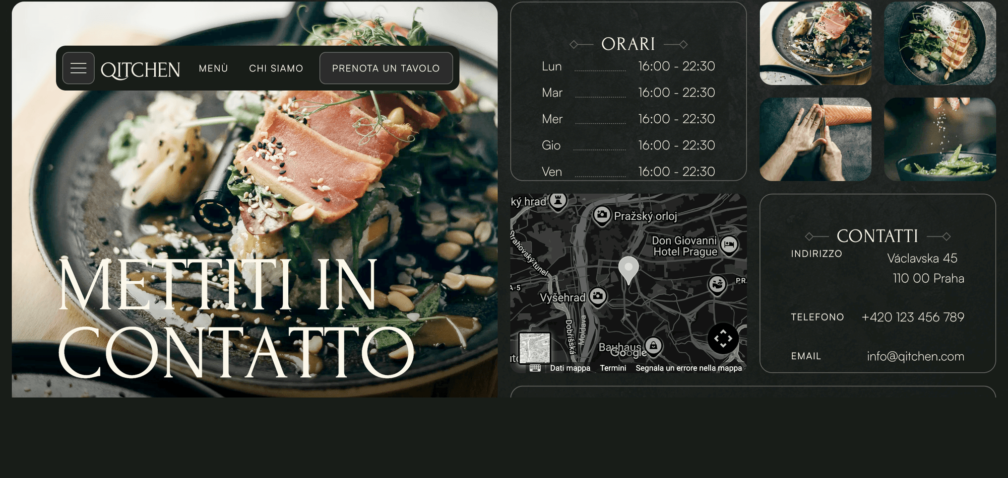 Qitchen — Orari e contatti