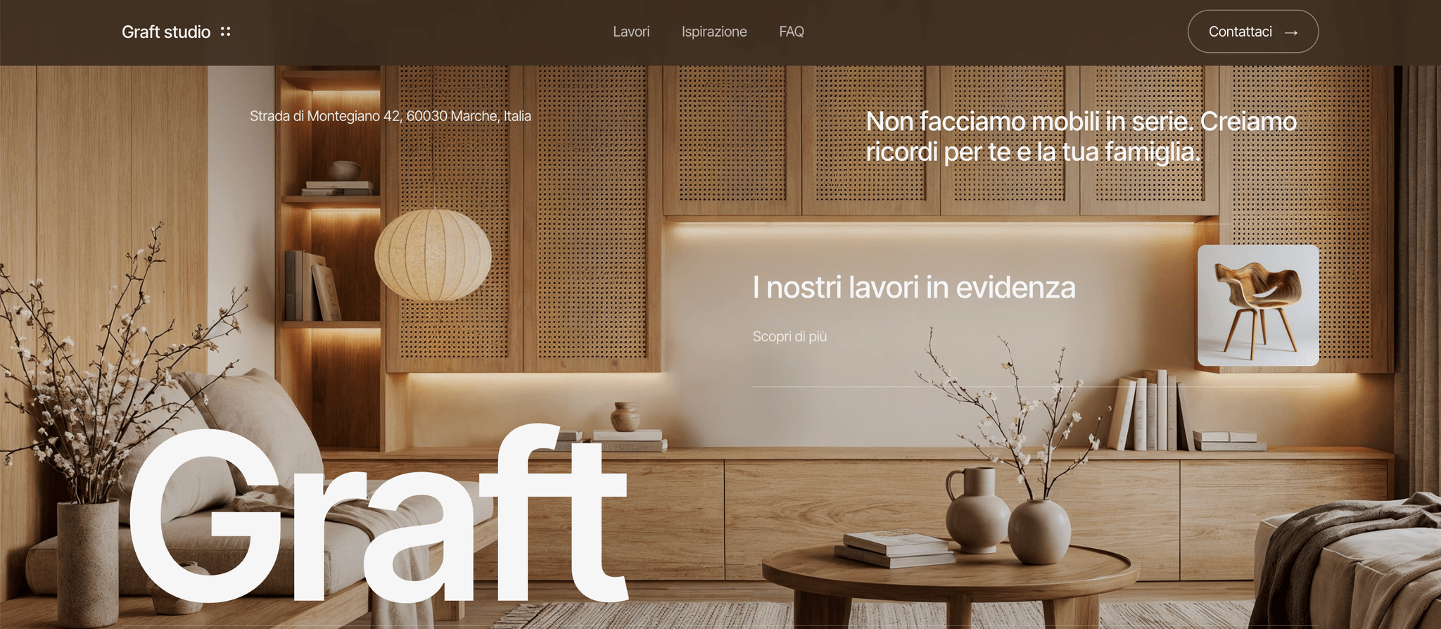 Graft Studio — sito web realizzato da T&M Studio